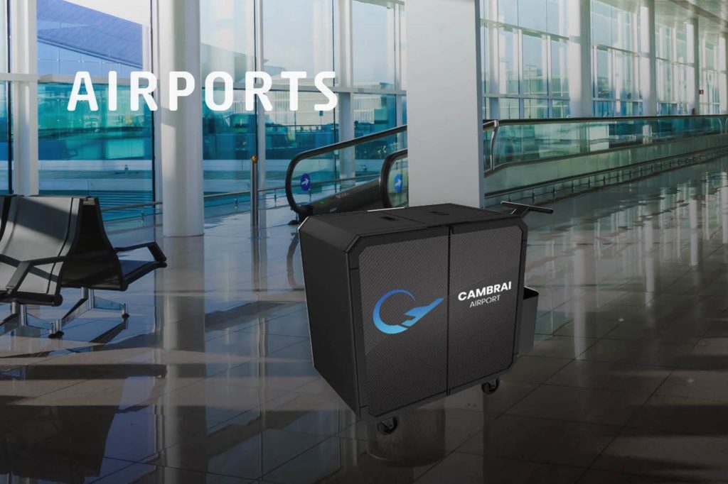 Netsmart professionnal cleaning trolley for airports